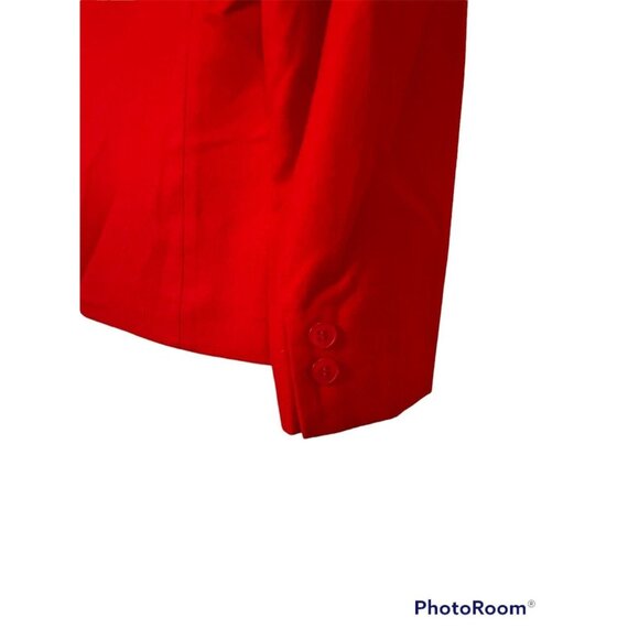 Pendleton Womens Red Wool Blazer Jacket 12 Petite Single Button Front Vintage - Picture 6 of 7